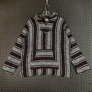 Franks Baja Hoodie Drug Rug Pullover Festival Hippie Brown‎ White Adult M